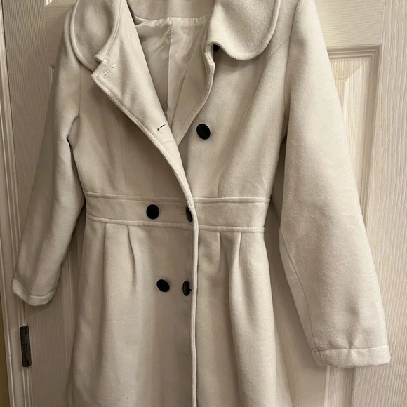 LEE YOUNG~VINTAGE~COAT~CREAM~S - Picture 7 of 7